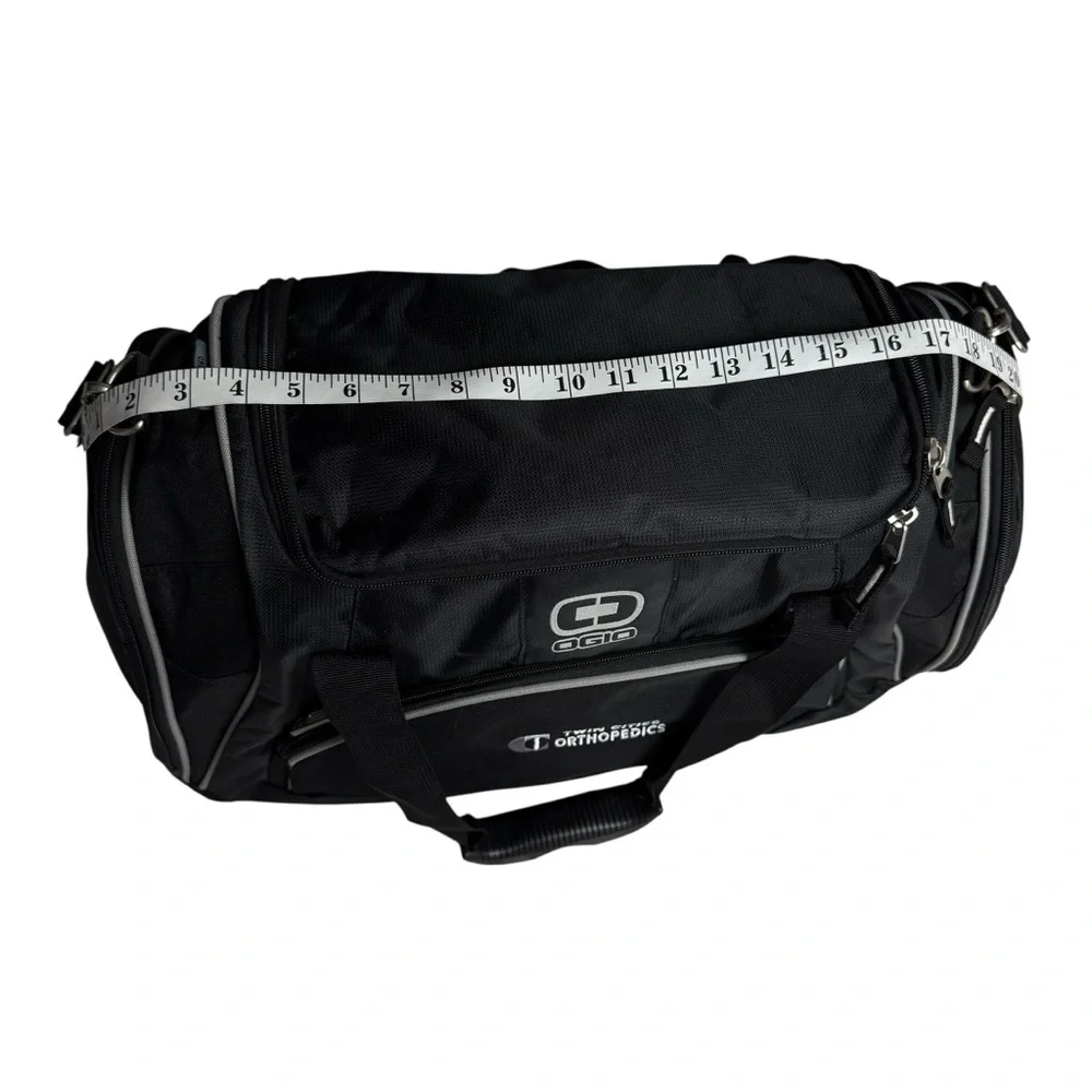 OGIO Crunch Duffle Bag In Black Has An Embroidery Luggage Travel Gym Workout NEW